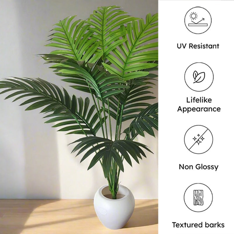 Faux Areca Laceolata Plant without Pot - 55 Cms media 5
