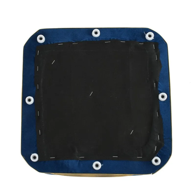 Aureum Solid Velvet Pouffe - Blue media 6