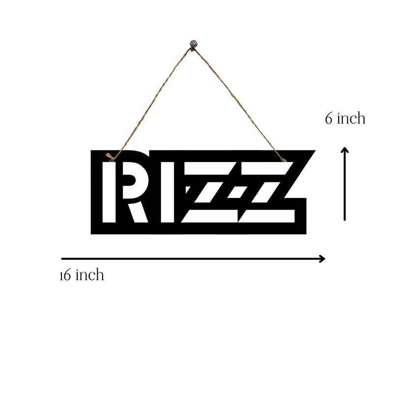 Rizz Mild Steel Wall Accent media 5