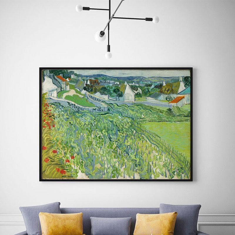 Vineyards Canvas Wall Painting - Black Frame