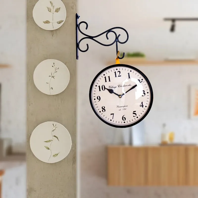 Solar Seconds Hand-Painted Iron Wall Clock media 3