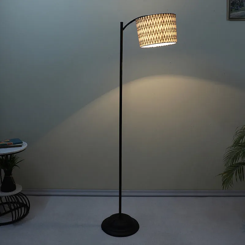 Chevronic Printed Arched Iron Floor Lamp media 1