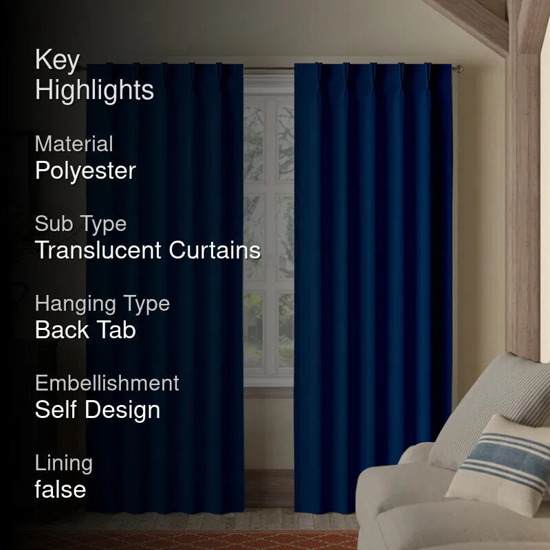 Imora Double Pinch Pleat Short Width Curtain - Royal Blue media 2