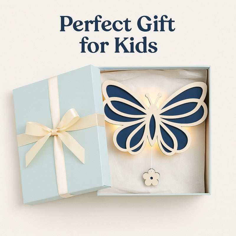 Tiny Butterfly Glow Battery Operated MDF Wall Lamp media 5