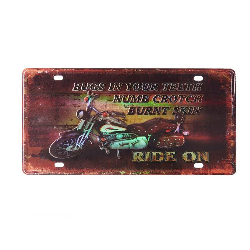 Motor Ride On Sign Plate Metal Wall Accent media 3