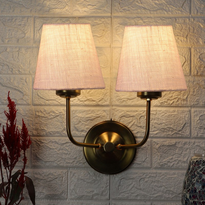 Lumoire Duo Cone Metal Wall Lamp - Gold,White