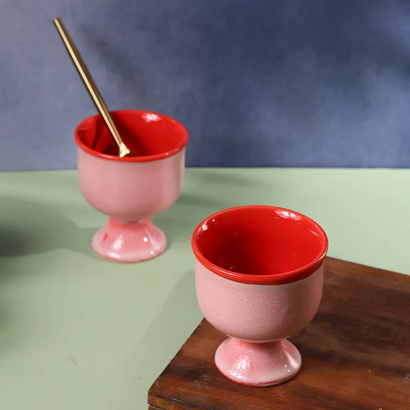 Eloisa Ceramic Ice Cream Cup (Pink) -200 mL media 5