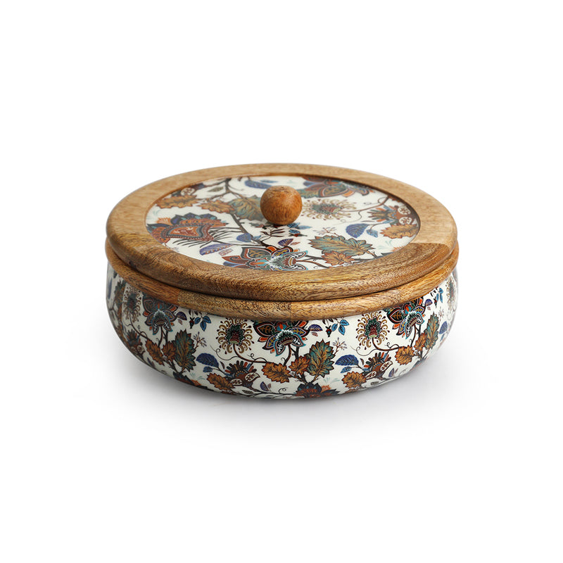 Golzar Enamelled Mango Wood Roti Box media 3