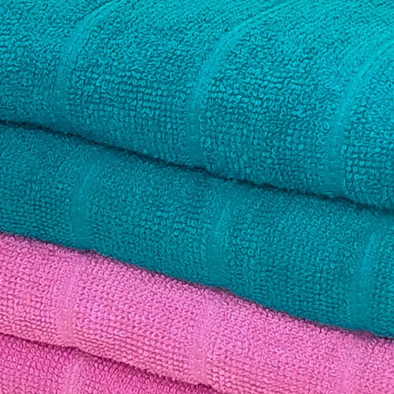 Sarda Bath Towel (Dark Blue & Purple) - Set Of Four media 3