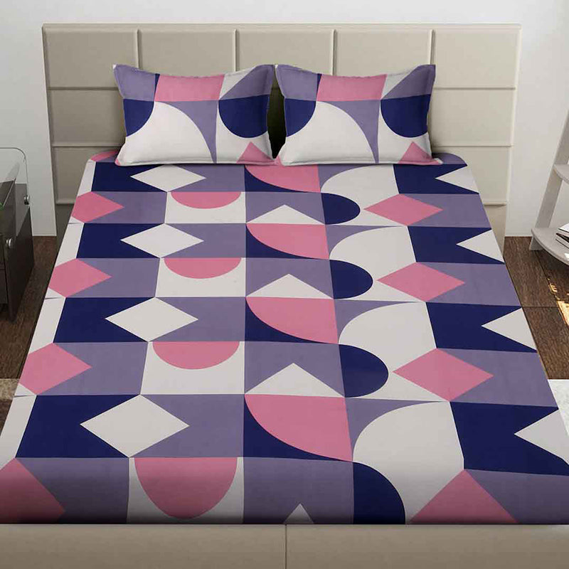 Fractured Light Abstract Bedsheet - 130 GSM media 3