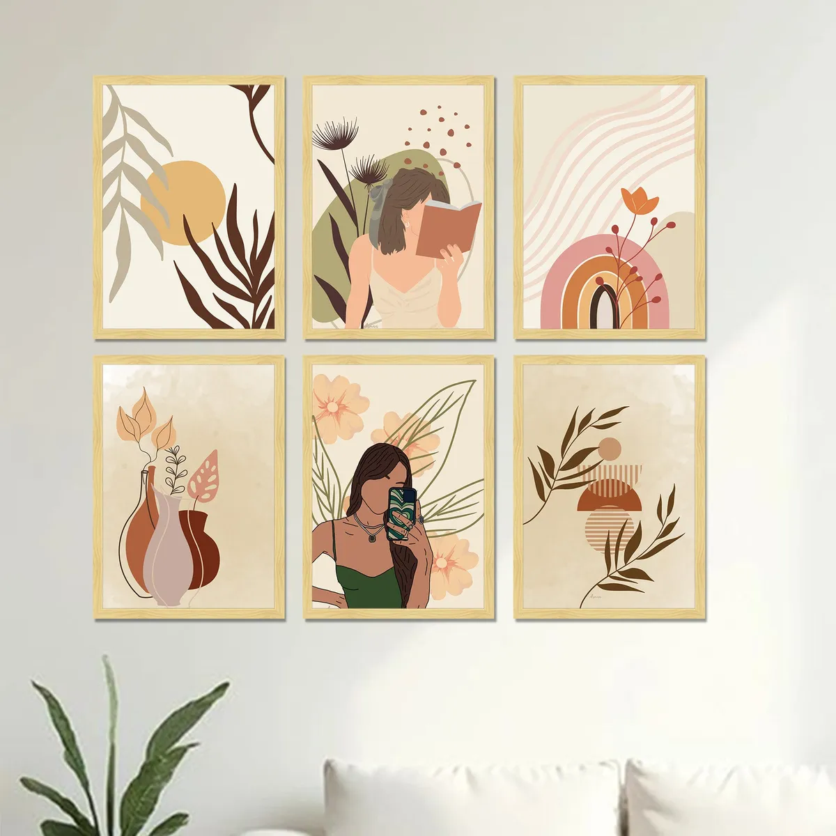 Blosma Boho Wall Art - Set Of Six media 5