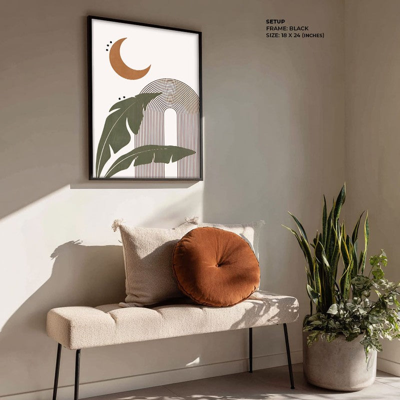 Moonlit Tropics Wall Art - Black Frame media 4