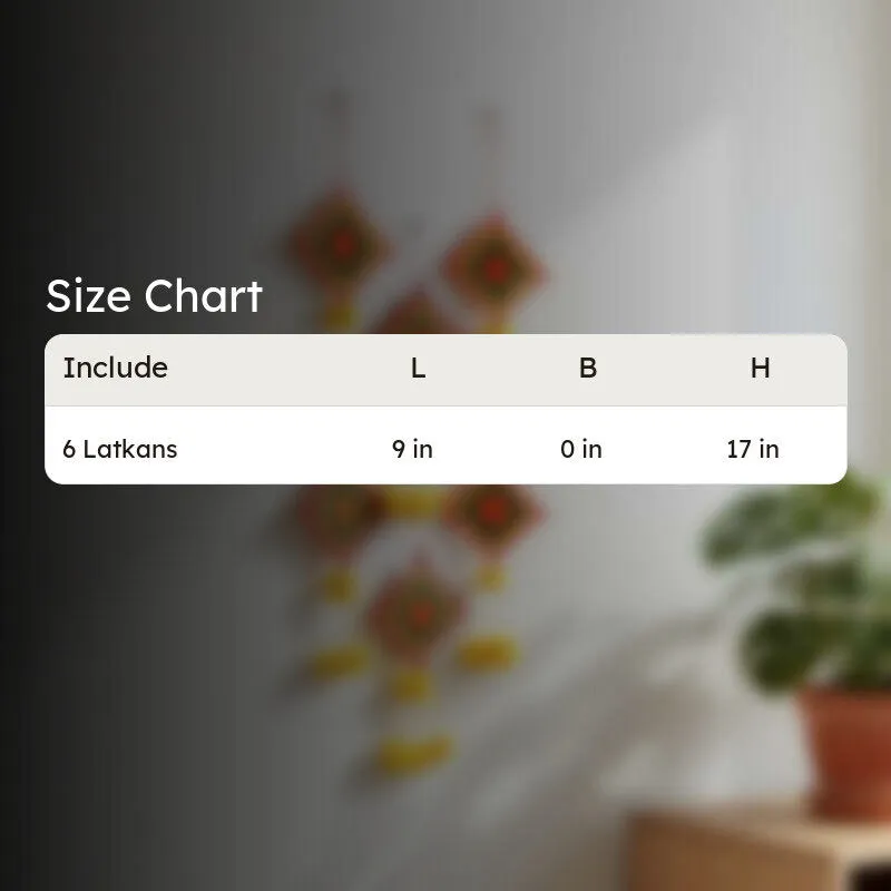 Blurred size chart image for the latkan set