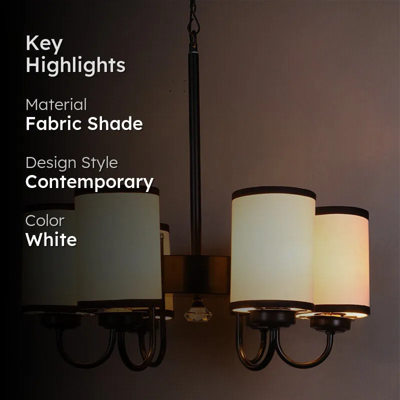Viya Cylindrical Ceiling Lamp - Black & White media 2