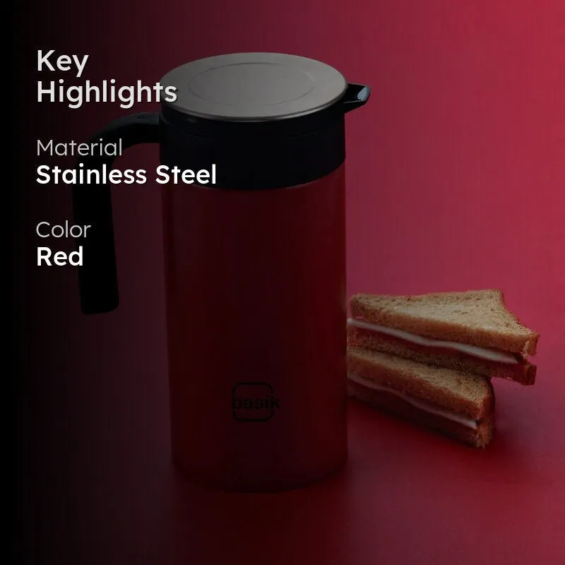 Hydra Stainless Steel Water Jug (Red) - 1450 ML media 2