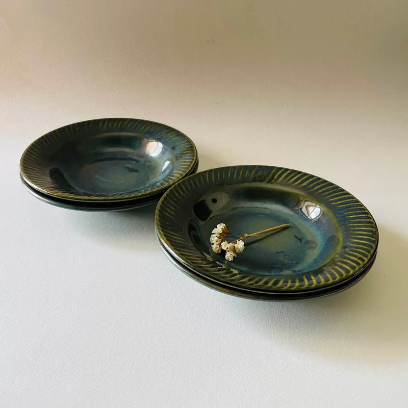 Flamina Pasta Plate (Green) - Set Of Four (7 Inches) media 5