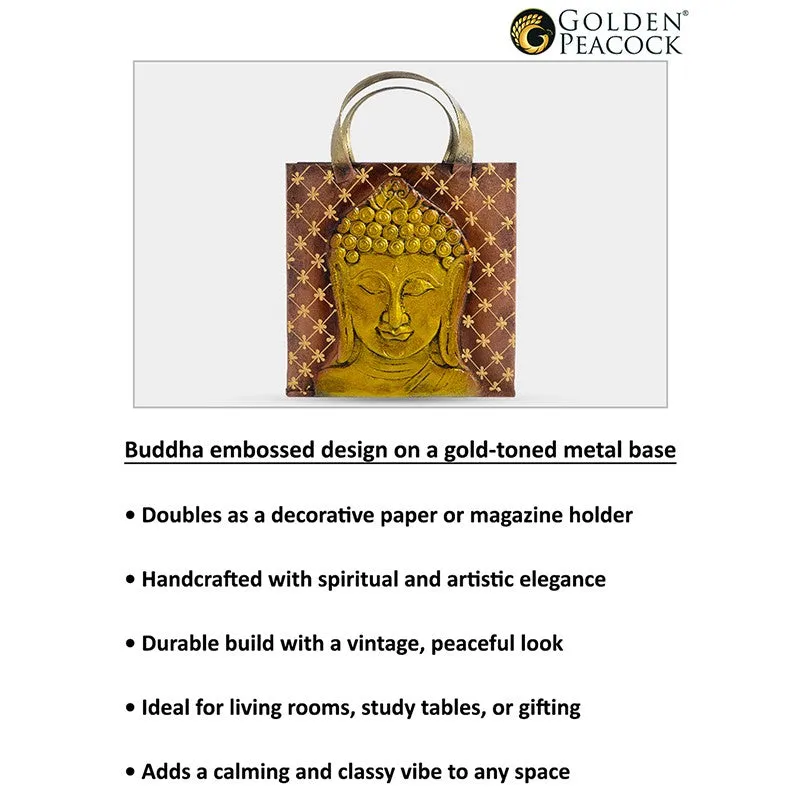 Buddha Embossed Iron Magazine Organizer media 4