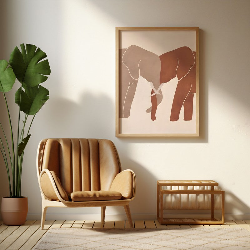 Bond Archival Canvas Wall Art - Natural Brown Frame