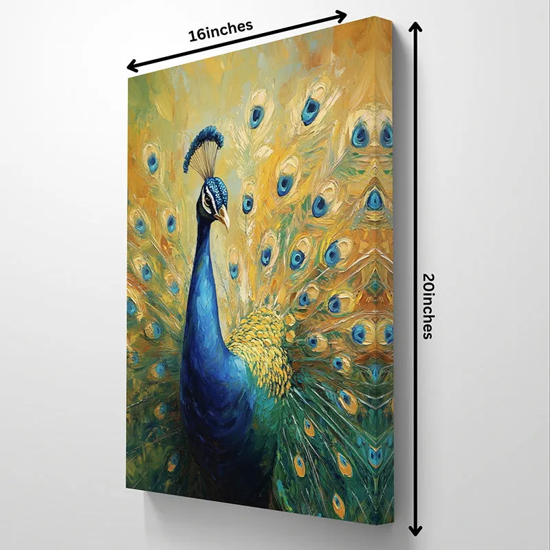 Peacock Majesty Wall Painting media 6