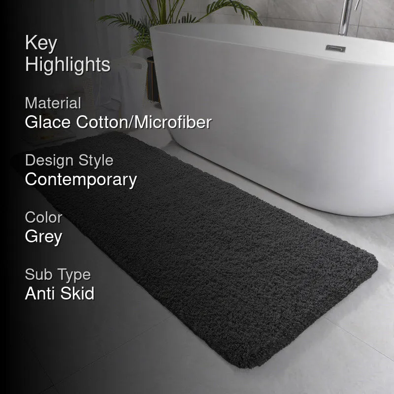 Nuo Luxe Micro Fiber Runner Rug - Grey media 2