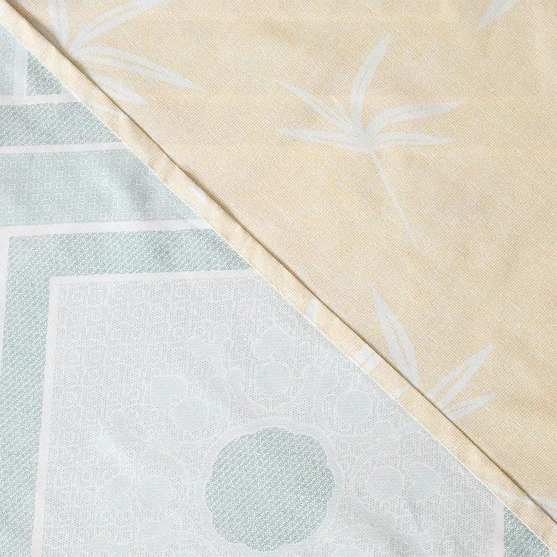 Neinia Printed Reversible Cotton Bedsheet (Green,Beige) - 170 TC media 8