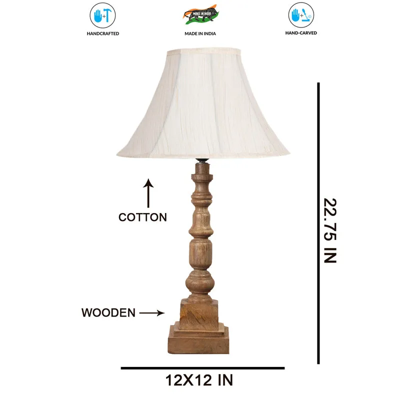 Twistra II Arbor Wooden Table Lamp - White,Brown media 7