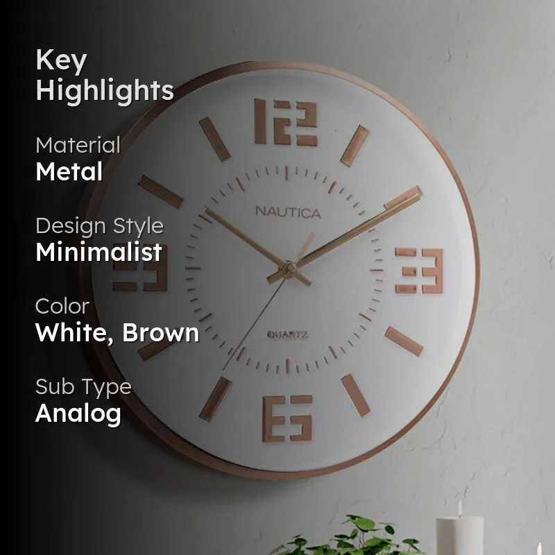 Nautica Prism Analog Wall Clock media 2