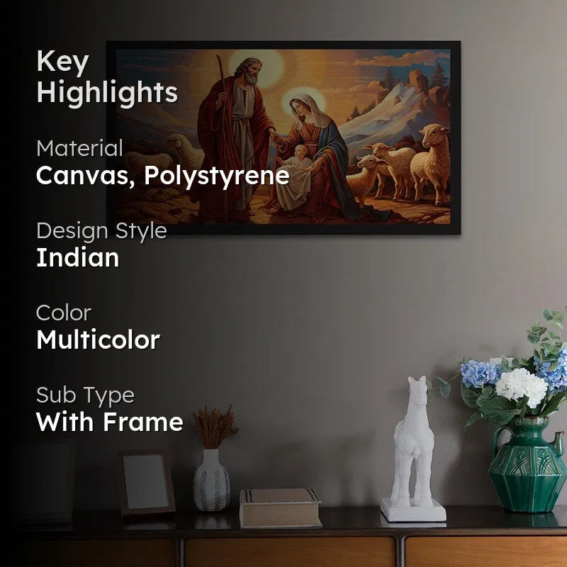 Holy Family Grace Canvas Wall Painting With Frame media 2