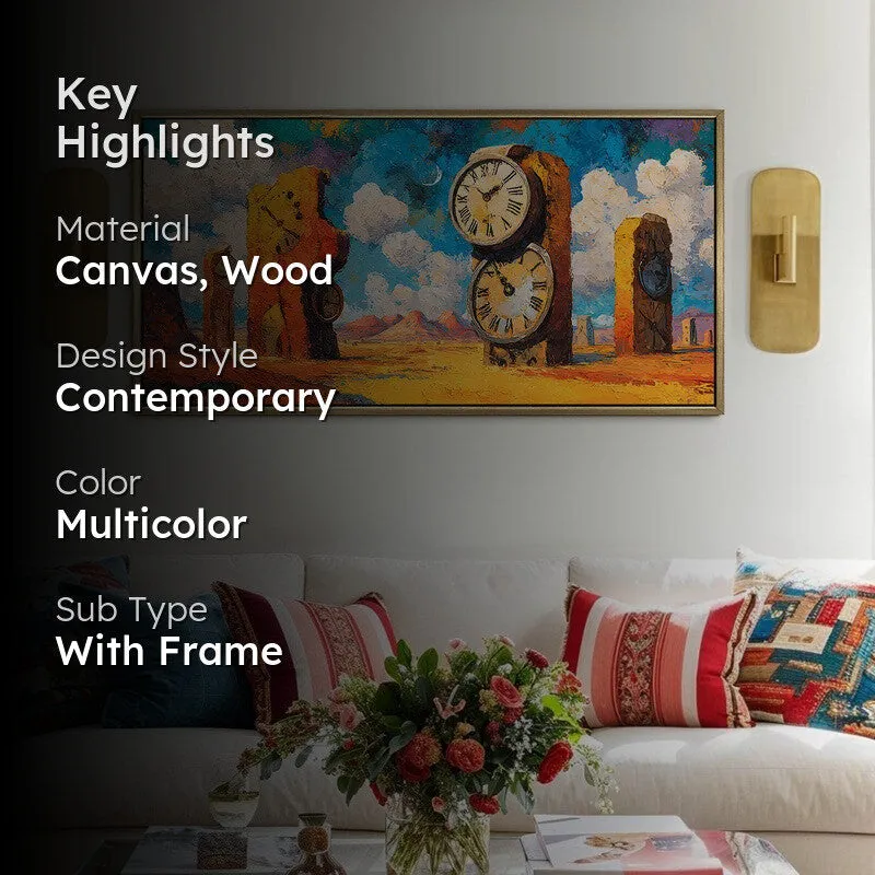 Temporal Echo Canvas Wall Painting With Frame media 2
