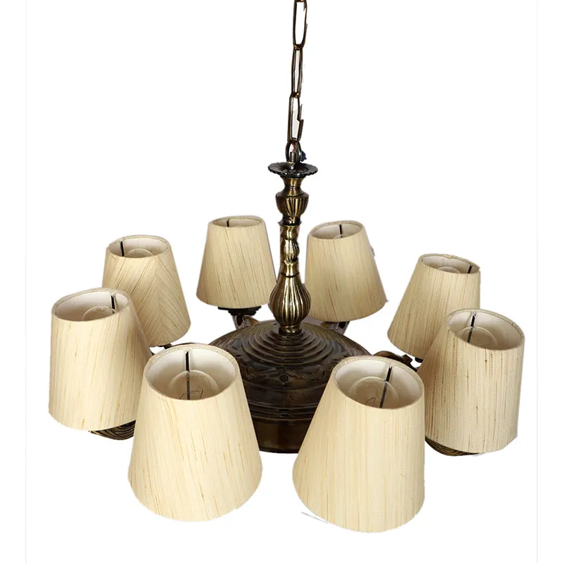 Vilona Conical Golden Antique Ceiling Lamp - Off White media 5