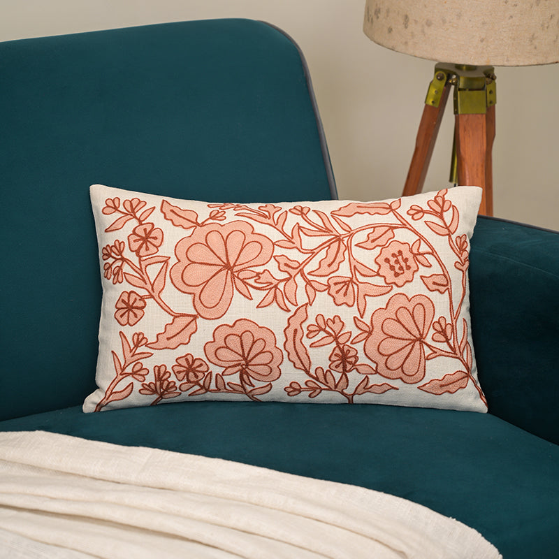 Petal Pen Embroidered Cushion Cover media 3