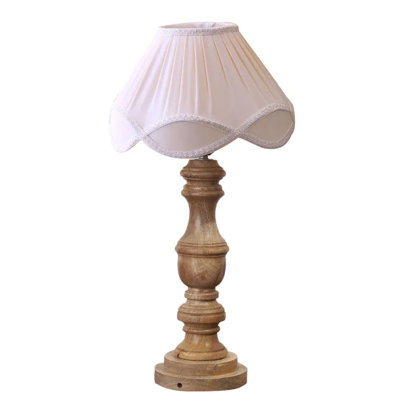 Valencia Wooden Table Lamp - White media 6