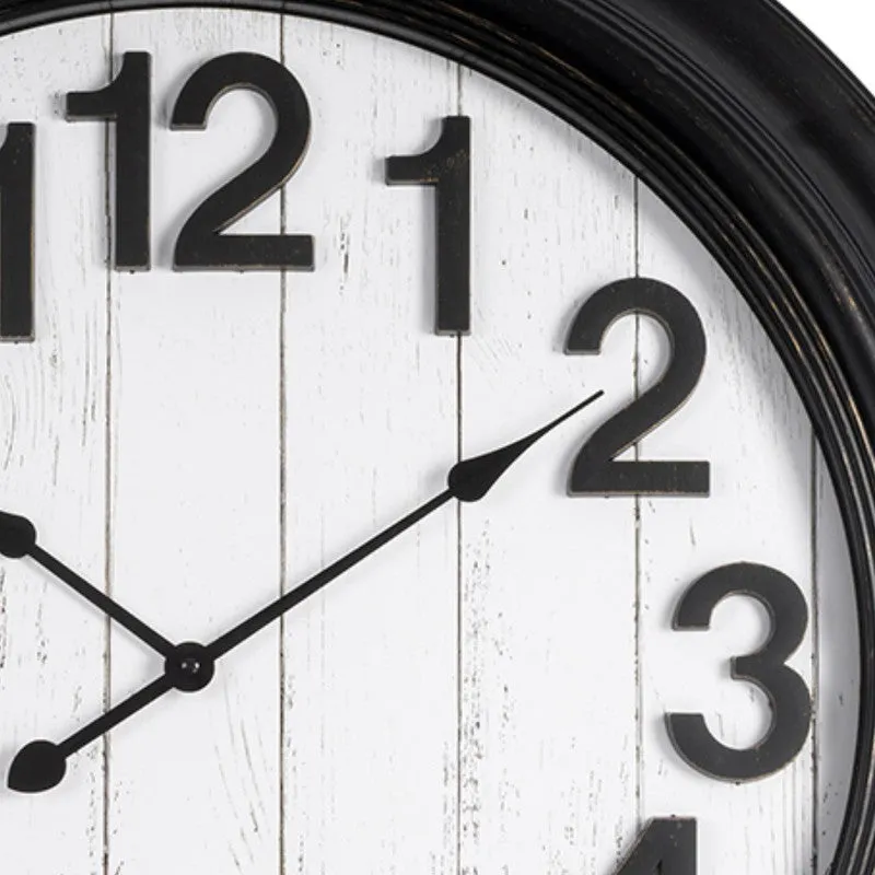 Regal Round Wall Clock - Black & White media 6