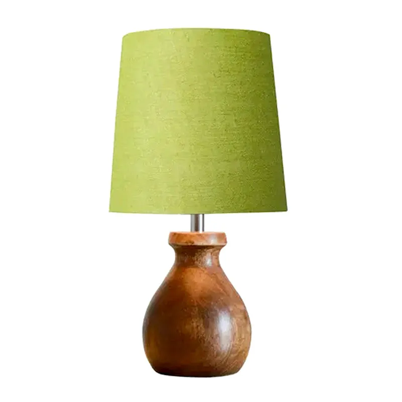 Eleera Wooden Table Lamp - Green,Brown media 4