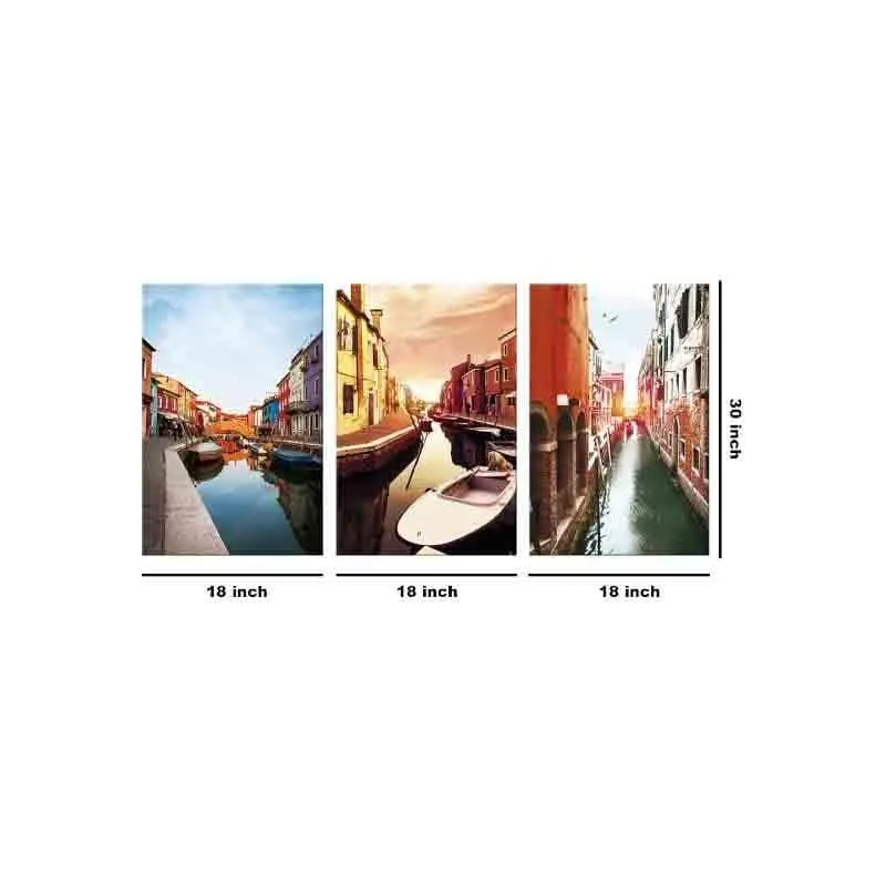 Lakeside Poly Canvas Wall Art - Three Piece Set media 7