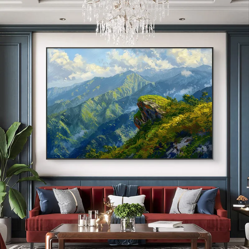Clifftop Greens Wall Painting media 4