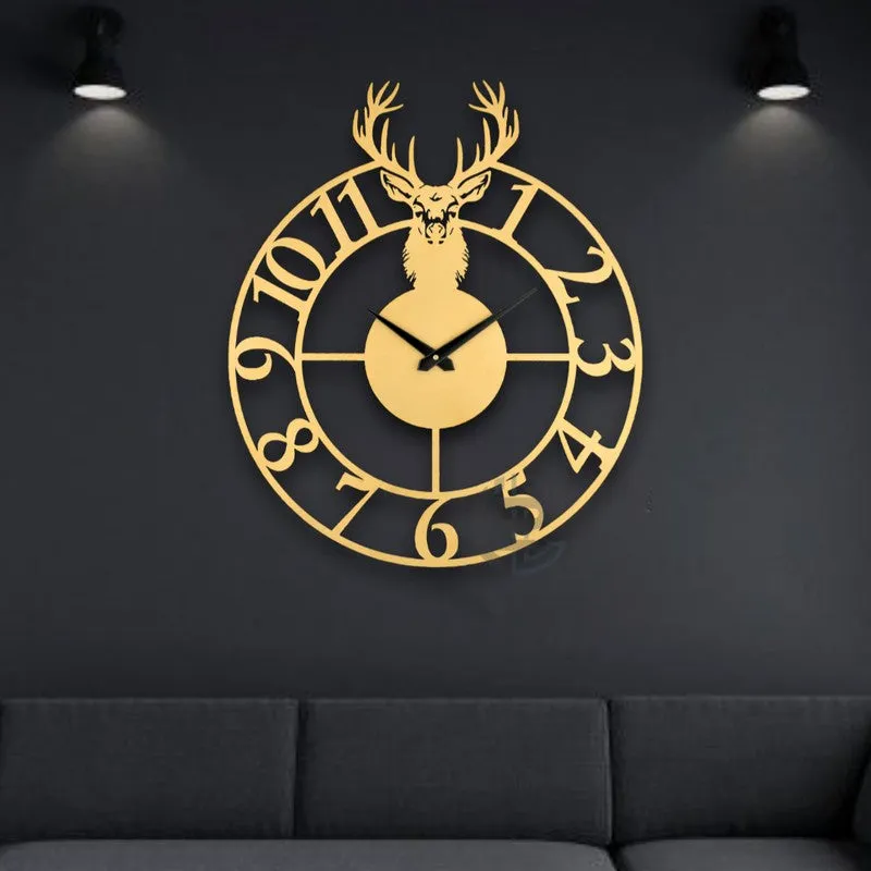 Golden Silent Wall Clock - Gold media 6