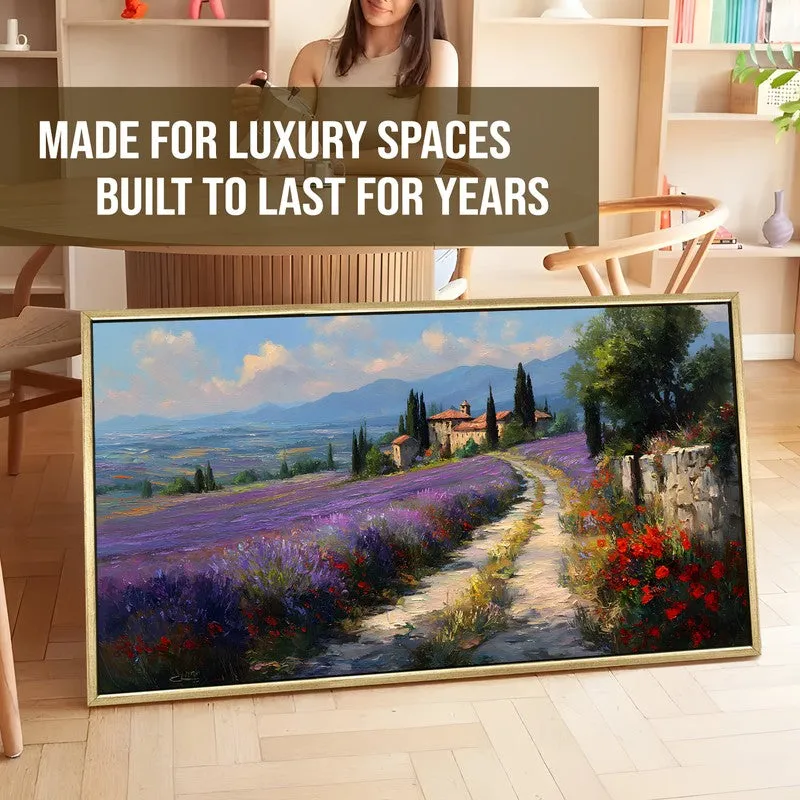 Lavender Lightway Canvas Wall Painting With Frame media 5