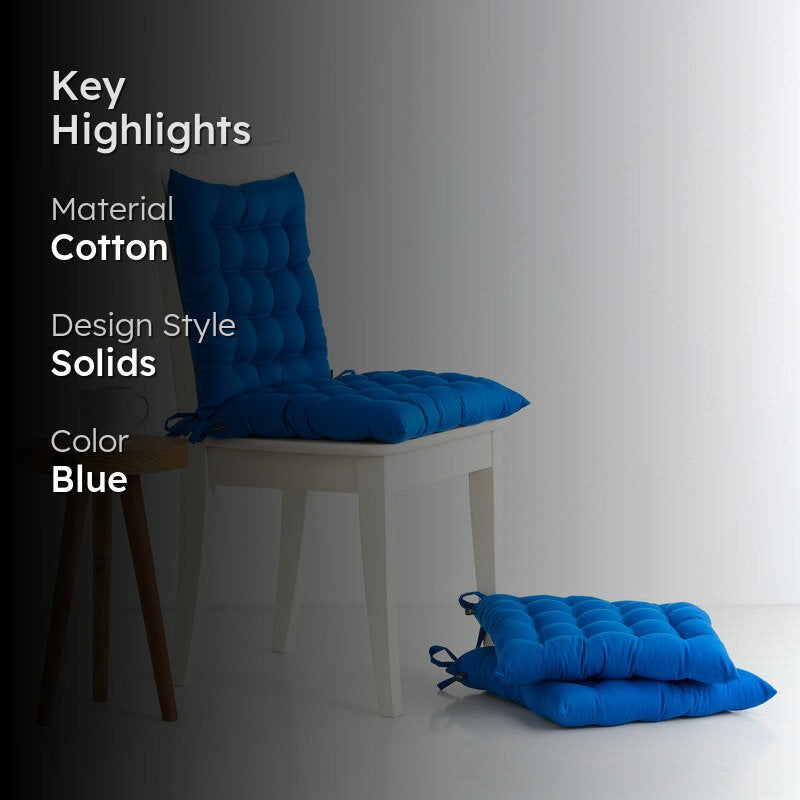 Savra Chair Pad (Blue) - Set Of Four media 2