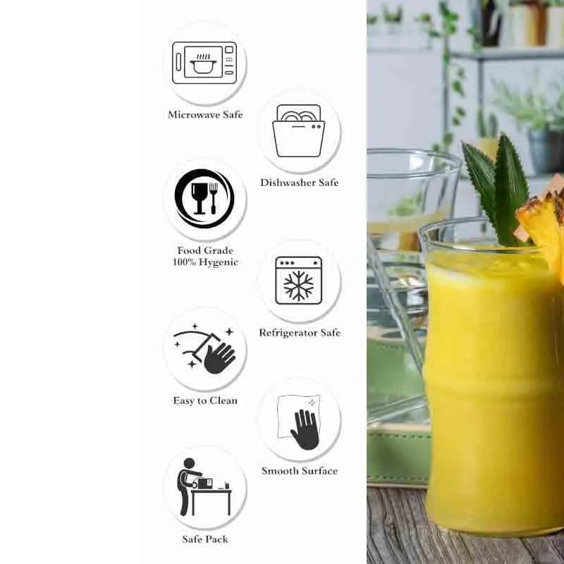 Solitary Glass Tumbler (440 ml ) - Set of Six media 6