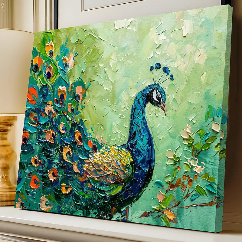 Shades Of Peacock Wall Art media 5