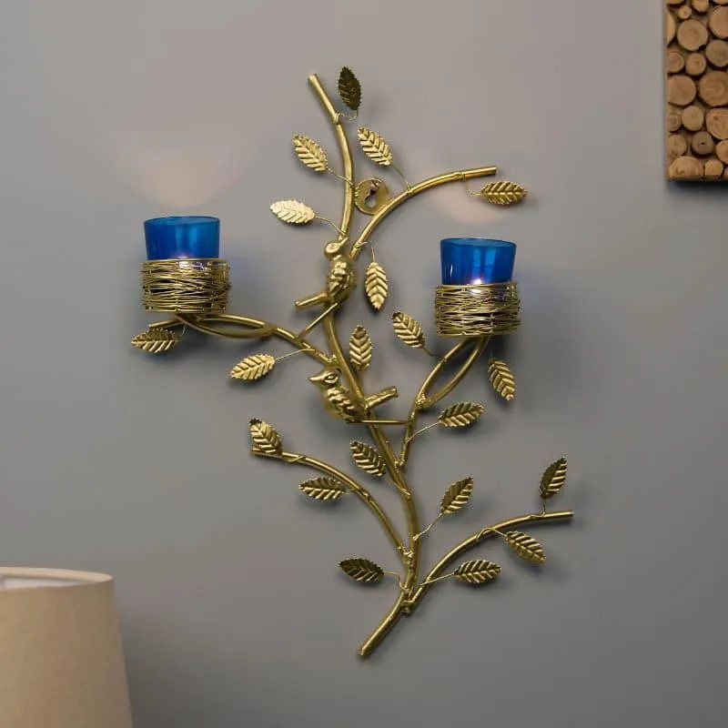 Aurum Stem Candle Holder Votive - Blue media 1
