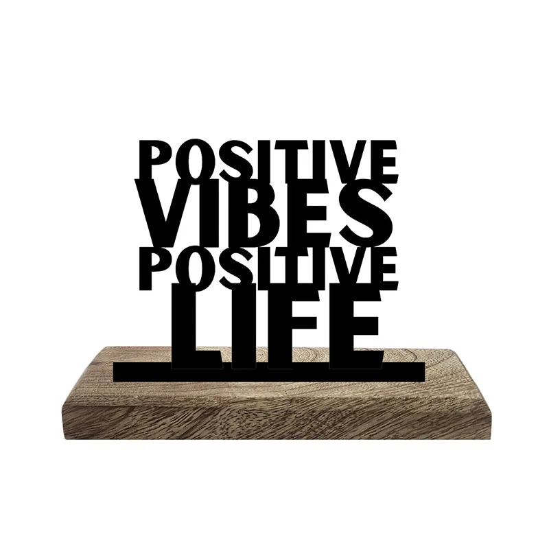 Positive Vibes Showpiece - Set Of Two media 3