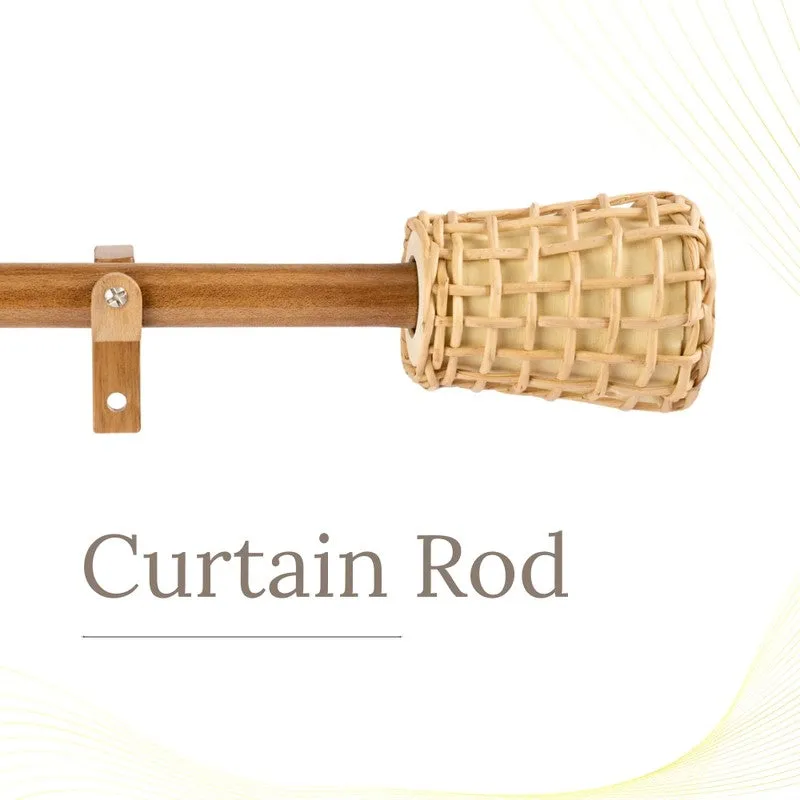 Weavora Extendable 1" Single Curtain Rod With Urn Finial & Brackets media 3