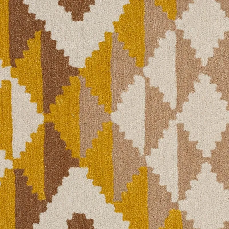 Belladonna Hand Tufted Geometric Wool & Nylon Carpet - Mustard Yellow media 4