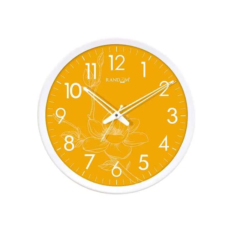 Yellow Bloom Wall Clock media 3