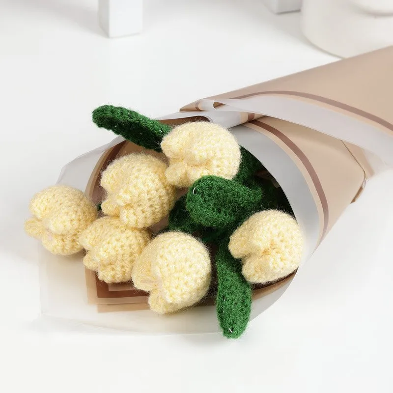 Crochet Handmade Tulip Bouquet (Yellow) - Set Of Six media 6