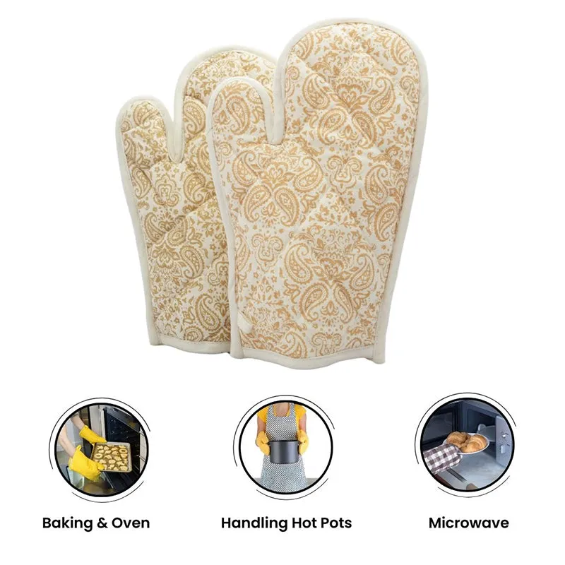 Swayam Tapsi Kitchen Gloves (Yellow) - Set Of Two media 3