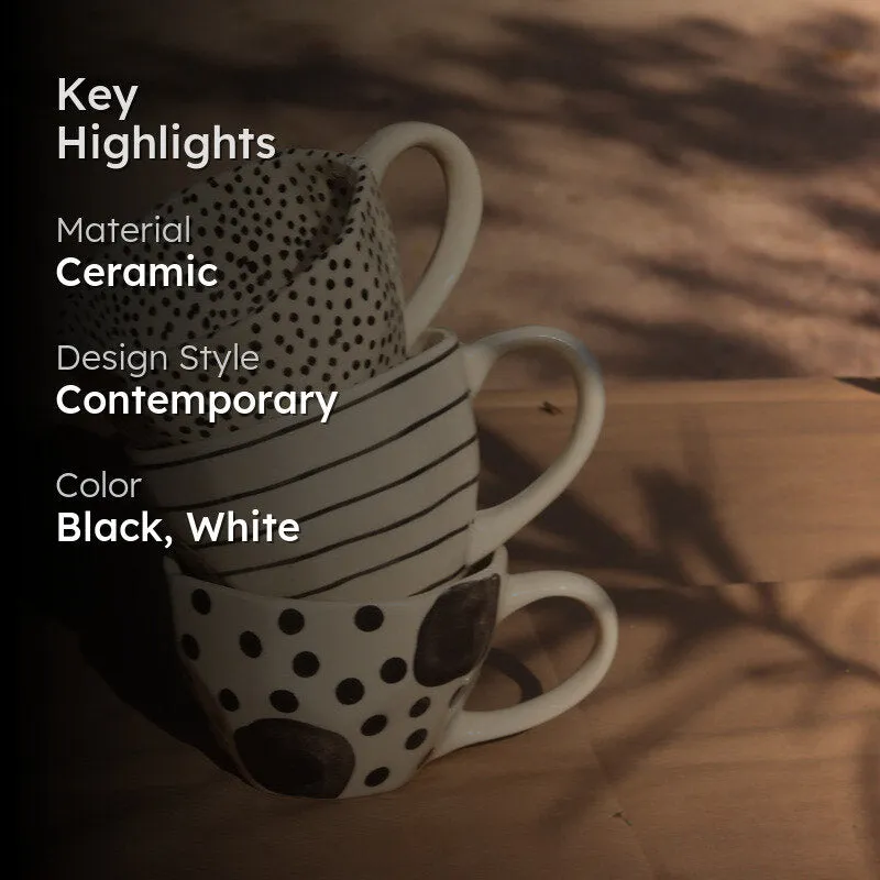 Gimavo Ceramic Tea Cup (200 mL Each) - Set of Three media 2