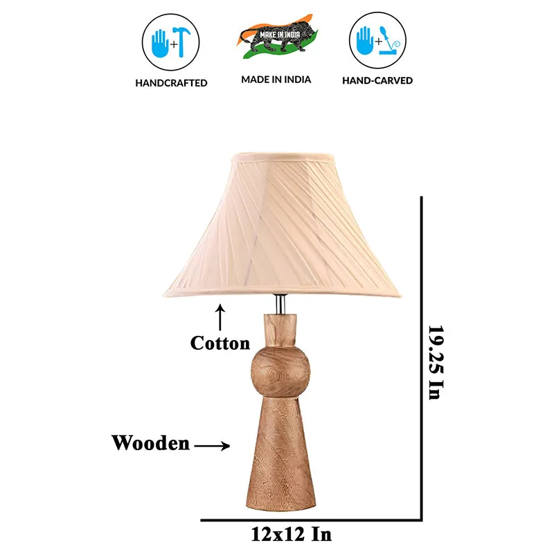 Angler Harbor Wooden Table Lamp - Ivory,Brown media 5